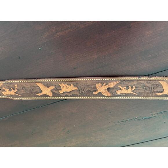 Jammers Duck Hunting Leather Belt Size 30 Hand Crafted USA Made main image 4